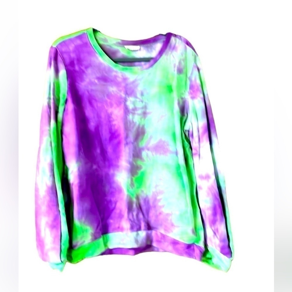 size L And The Why tie dye terry cloth sweatshirt